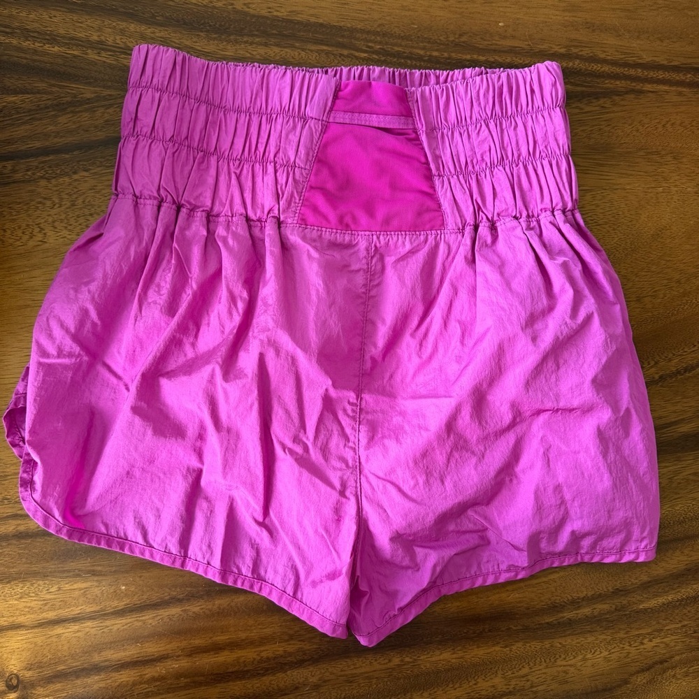 SOLD Free People Movement Way Home Short High Rise Smocked Waist Purple Large - Picture 5 of 8